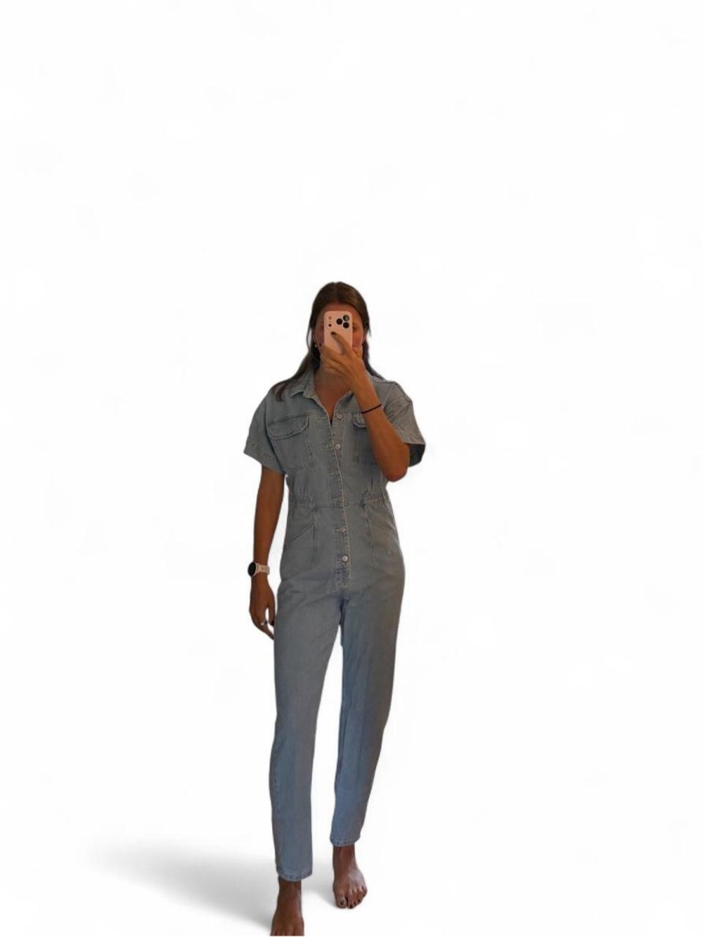 We The Free Marci Denim Short-Sleeve Jumpsuit - Picture 2 of 4